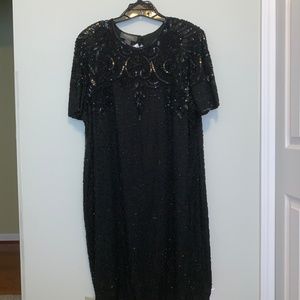 Black Beaded/Sequin Elegant Dress